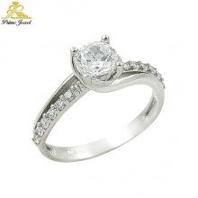 Gümüş Zirkon Taşlı Yüzük